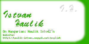 istvan haulik business card